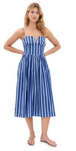 English Factory English Factory Marine Striped Maxi Dress Blue Stripes