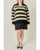 English Factory English Factory Mixed Media Striped Pleated Minidress - 1