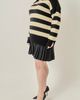 English Factory English Factory Mixed Media Striped Pleated Minidress - 3
