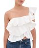 English Factory English Factory One Shoulder Ruffle Top White - 1