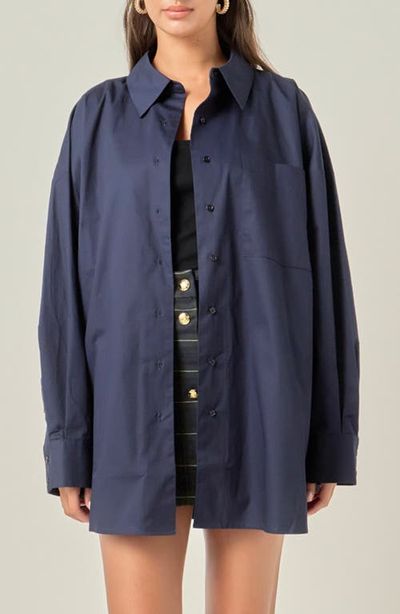 English Factory English Factory Oversize Button-Up Shirt