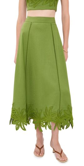 English Factory English Factory Palm Tree Skirt Green