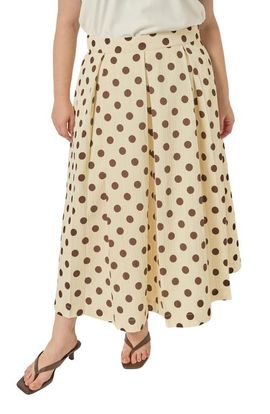 English Factory English Factory Polka Dot Pleated Midi Skirt
