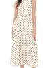 English Factory English Factory Polka Dot Sleeveless Midi Dress Beige/Brown - 1