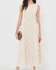 English Factory English Factory Polka Dot Sleeveless Midi Dress Beige/Brown - 2