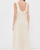 English Factory English Factory Polka Dot Sleeveless Midi Dress Beige/Brown - 3