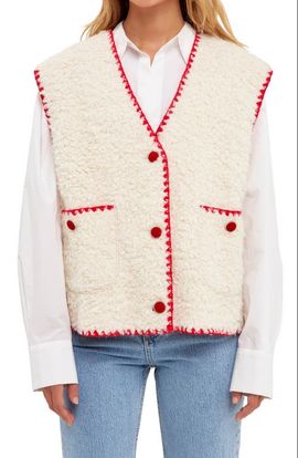 English Factory English Factory Premium Faux Shearling Vest