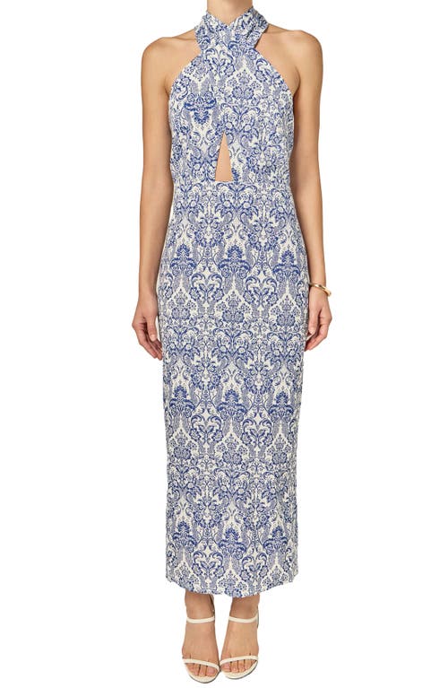 English Factory English Factory Print Cutout Halter Maxi Dress