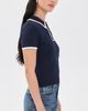 English Factory English Factory Scallop Detailed Short Sleeve Polo Navy/White - 4