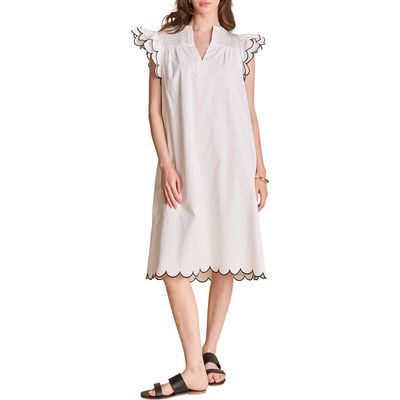 English Factory English Factory Scallop Hem Midi Dress