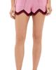 English Factory English Factory Scallop Shorts Pink/Burgundy - 1