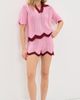 English Factory English Factory Scallop Shorts Pink/Burgundy - 5