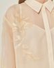English Factory English Factory Sheer Beaded Long Sleeve Shirt - 4