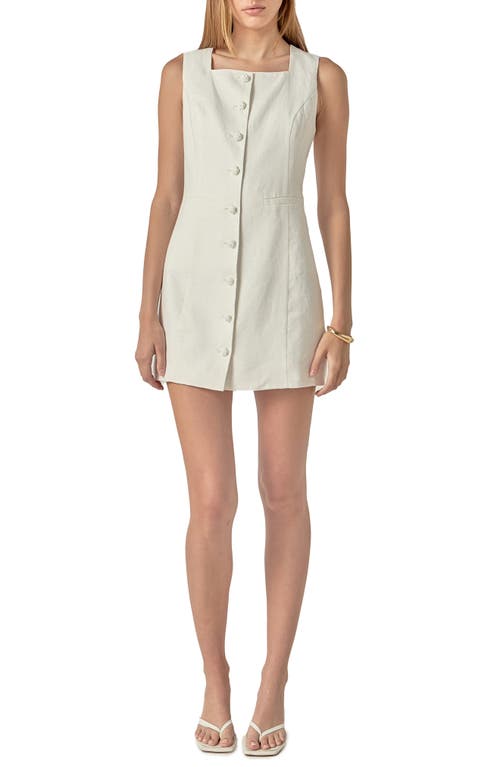 English Factory English Factory Sleeveless Linen Button-Up Minidress