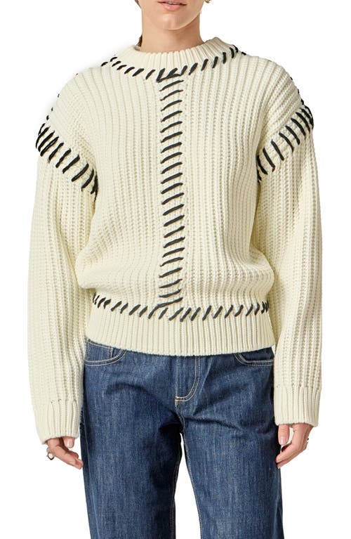 English Factory English Factory Stitch Detail Chunky Sweater