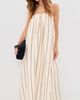 English Factory English Factory Strapless Pintuck Striped Maxi Dress Beige/Black - 2