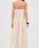 English Factory English Factory Strapless Pintuck Striped Maxi Dress Beige/Black - 3