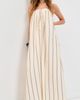 English Factory English Factory Strapless Pintuck Striped Maxi Dress Beige/Black - 5