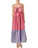 English Factory English Factory Stripe Bow Sleeveless Tiered Maxi Dress - 1