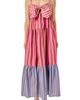 English Factory English Factory Stripe Bow Sleeveless Tiered Maxi Dress - 4