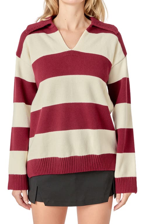English Factory English Factory Stripe Cotton Rugby Sweater