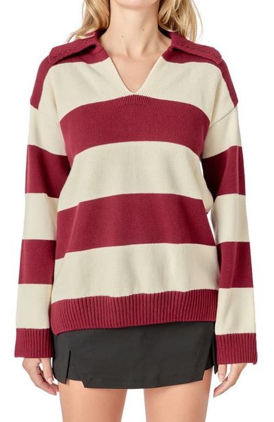 English Factory English Factory Stripe Cotton Rugby Sweater