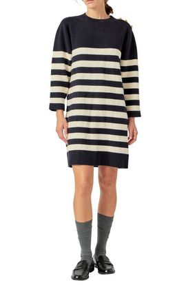English Factory English Factory Stripe Long Sleeve Sweater Dress