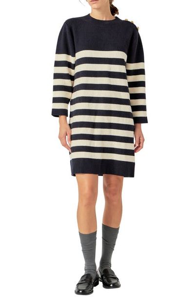 English Factory English Factory Stripe Long Sleeve Sweater Dress