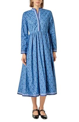 embroidered cotton poplin maxi dress English Factory main image 1
