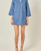 English Factory English Factory Striped Kaftan Collar Minidress - 1