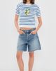 English Factory English Factory Striped Lemon Short Sleeve Sweater White/Blue - 5