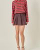 English Factory English Factory Striped Long Sleeve Polo Knit Top - 5