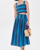 English Factory English Factory Striped Midi Skirt Cornflower/Navy Blue - 5