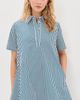 English Factory English Factory Striped Mini Dress White/Indigo Blue - 2