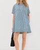 English Factory English Factory Striped Mini Dress White/Indigo Blue - 5
