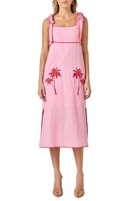 English Factory English Factory Tropical Embroidery Midi Dress