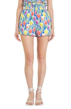 English Factory English Factory Tulip Print Ruffle Cotton Shorts