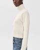 English Factory English Factory Zip-Up Funnel Neck Knit Jacket Cream - 4