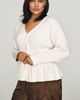 English Factory Peplum Cardigan Top - 1