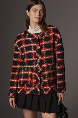 English Factory Plaid Bouclé Lady Jacket