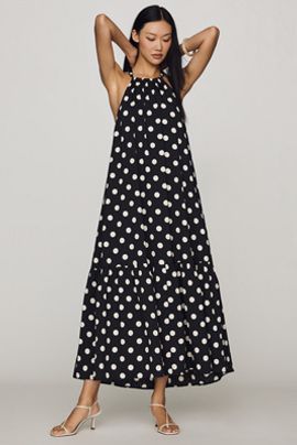 English Factory Polka Dot Halter Dress