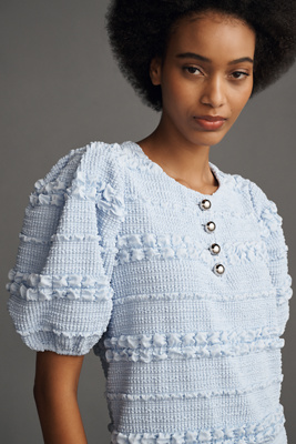 english factory puff sleeve shirt dress English Factory