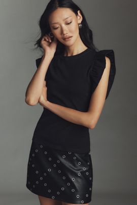 English Factory Ruffled Knit Top