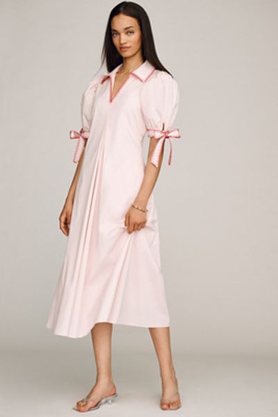 English Factory Striped Midi Shirtdress