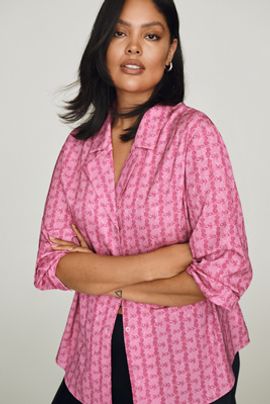 English Factory V-Neck Buttondown Top