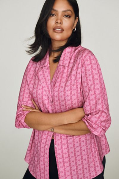 English Factory V-Neck Buttondown Top