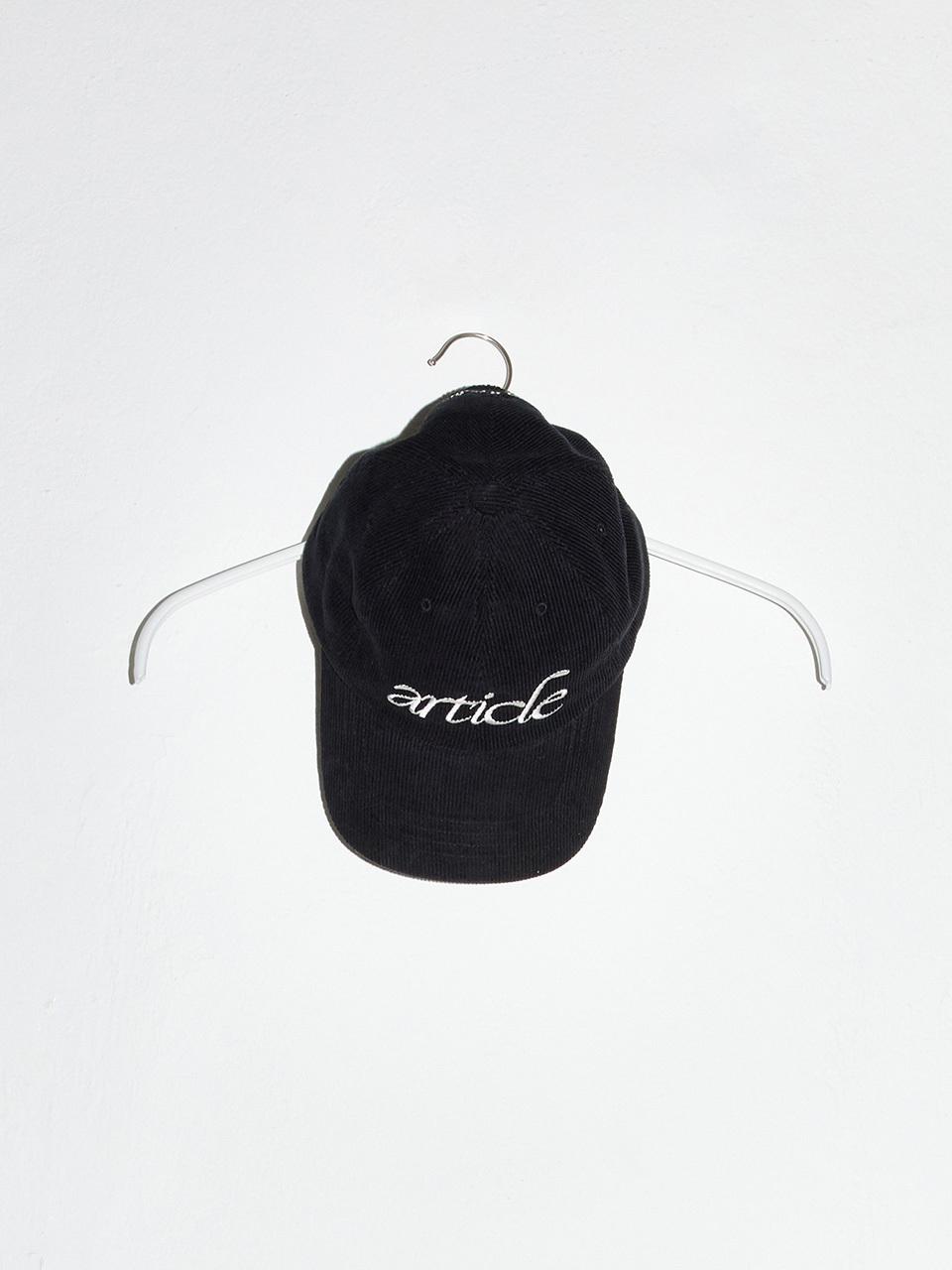 Enor Article Corduroy Camp Cap_Black