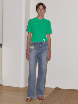 Enor Outlabel Boucle Knit Top _Green