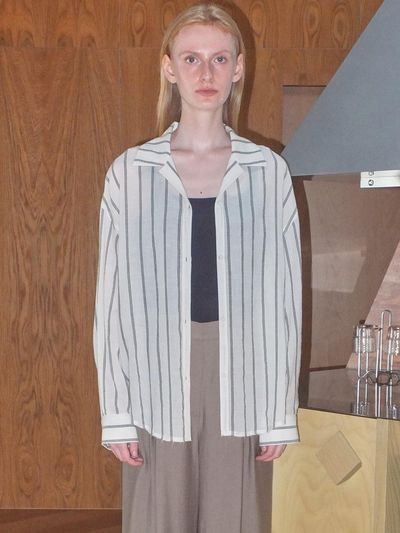 Enor Relaxed Cotton Stripe Shirt