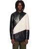 Entire Studios Entire Studios Black & Off-White Block Leather Shirt - 1